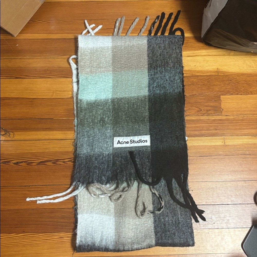 Acne Studios Gray Wool Scarf